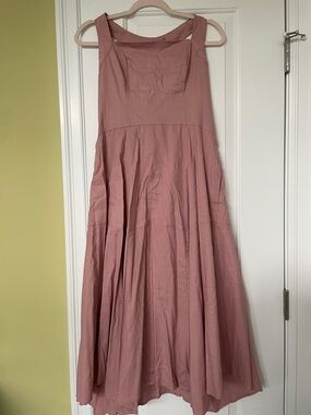 Anthropologie Dusty Rose A-Line Maxi Halter Dress